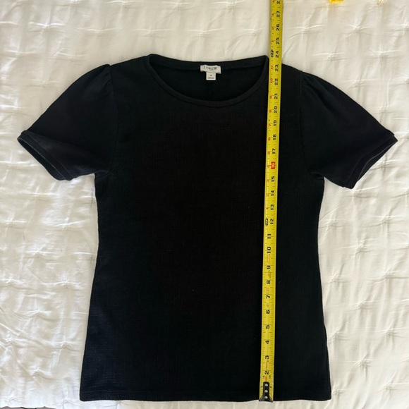 JCREW PUFF SLEEVE black t-shirt top - Picture 10 of 10